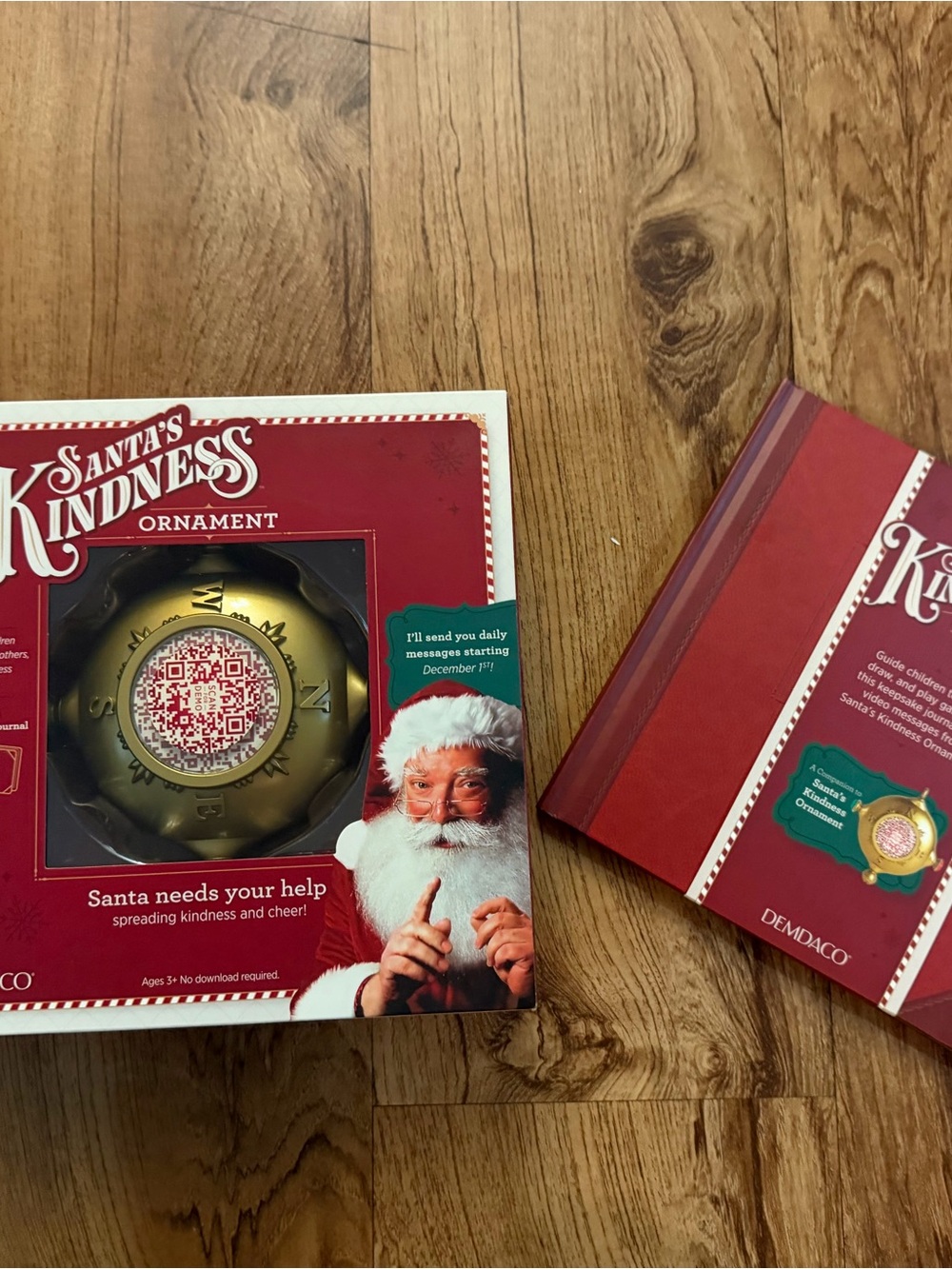 Demdaco Gold and Red Santa’s Kindness Ornament